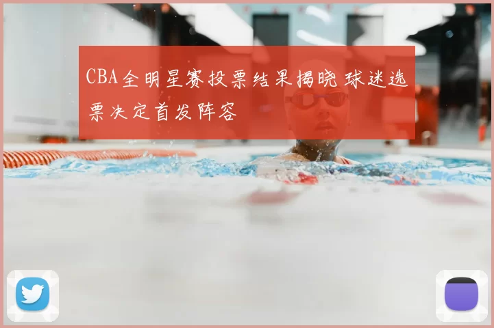CBA全明星赛投票结果揭晓 球迷选票决定首发阵容