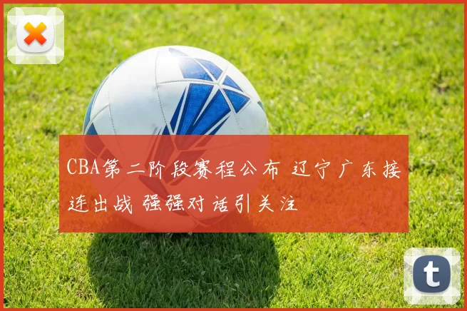 CBA第二阶段赛程公布 辽宁广东接连出战 强强对话引关注