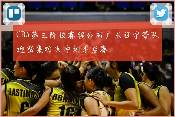 CBA第三阶段赛程公布广东辽宁等队迎密集对决冲刺季后赛